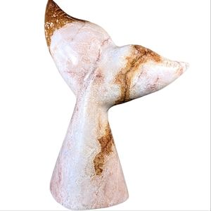 Laguna Crazy Lace Mexican Agate Whale Tail Handmade Polished Paperweight